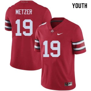 Youth Jake Metzer Red Ohio State Buckeyes Football #19 Jersey 436820-999