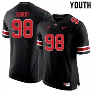 Youth Jake Seibert Blackout Ohio State Buckeyes Football #98 Jersey 236504-323