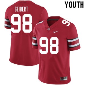 Youth Jake Seibert Red OSU Buckeyes Football #98 Jersey 329604-833
