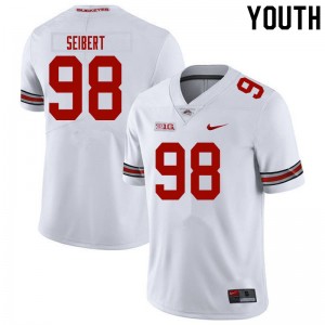 Youth Jake Seibert White OSU Football #98 Jersey 797731-767