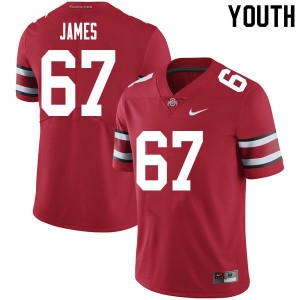 Youth Jakob James Red OSU Buckeyes Football #67 Jersey 523538-663