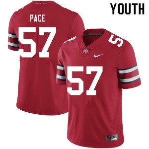 Youth Jalen Pace Red Ohio State Football #57 Jersey 932173-622