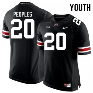 Youth James Peoples Black Ohio State Football #20 Jersey 662960-615