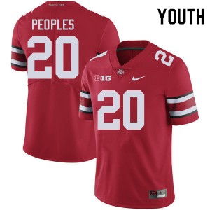Youth James Peoples Red Ohio State Football #20 Jersey 329691-356