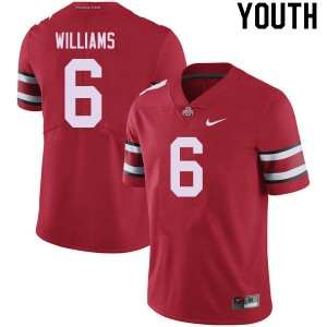 Youth Jameson Williams Red OSU Buckeyes Football #6 Jersey 637183-995