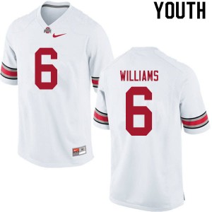 Youth Jameson Williams White OSU Buckeyes Football #6 Jersey 923952-482