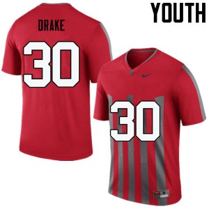 Youth Jared Drake Throwback Ohio State Football #30 Jersey 330744-251