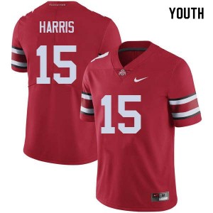 Youth Jaylen Harris Red Ohio State Football #15 Jersey 362604-124