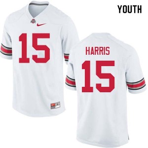 Youth Jaylen Harris White Ohio State Buckeyes Football #15 Jersey 926736-454
