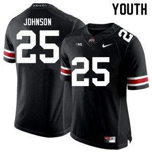 Youth Jaylen Johnson Black Ohio State Football #25 Jersey 812815-907