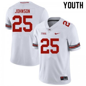 Youth Jaylen Johnson White OSU Football #25 Jersey 525028-239