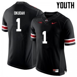Youth Jeffrey Okudah Black OSU Buckeyes Football #1 Jersey 453599-729
