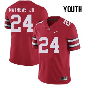 Youth Jermaine Mathews Jr. Red Ohio State Football #24 Jersey 354382-854