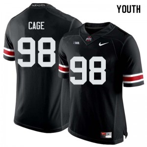 Youth Jerron Cage Black Ohio State Buckeyes Football #98 Jersey 751354-146