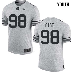 Youth Jerron Cage Gray Ohio State Football #98 Jersey 610623-566