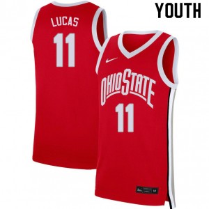 Youth Jerry Lucas Scarlet OSU Buckeyes Basketball #11 Jersey 514191-910