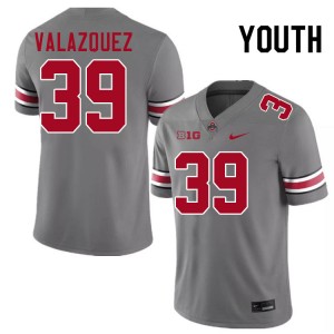 Youth Joey Valazquez Grey Ohio State Football #39 Jersey 380750-994
