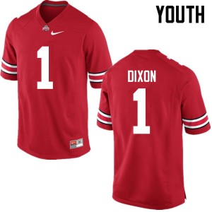 Youth Johnnie Dixon Red OSU Buckeyes Football #1 Jersey 120053-523