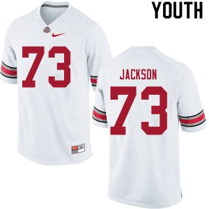 Youth Jonah Jackson White OSU Buckeyes Football #73 Jersey 488335-459
