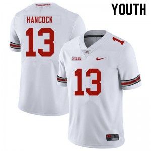 Youth Jordan Hancock White OSU Buckeyes Football #13 Jersey 638829-370