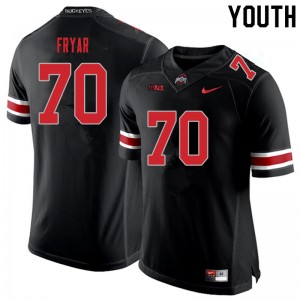 Youth Josh Fryar Blackout Ohio State Buckeyes Football #70 Jersey 475796-701