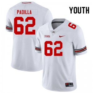 Youth Joshua Padilla White Ohio State Buckeyes Football #62 Jersey 530516-739