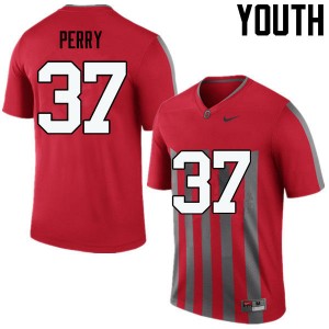 Youth Joshua Perry Throwback OSU Football #37 Jersey 609270-231