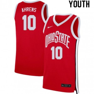Youth Justin Ahrens Scarlet OSU Basketball #10 Jersey 676105-566