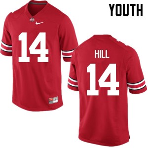 Youth KJ Hill Red Ohio State Football #14 Jersey 161606-902