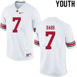 Youth Kamryn Babb White Ohio State Football #7 Jersey 236756-165