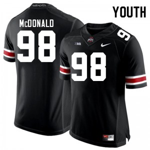 Youth Kayden McDonald Black Ohio State Buckeyes Football #98 Jersey 859754-820