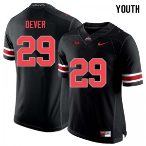 Youth Kevin Dever Blackout OSU Buckeyes Football #29 Jersey 570682-692