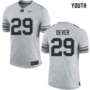 Youth Kevin Dever Gray Ohio State Buckeyes Football #29 Jersey 181225-510