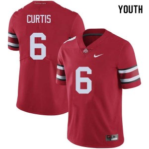 Youth Kory Curtis Red OSU Buckeyes Football #6 Jersey 380483-325
