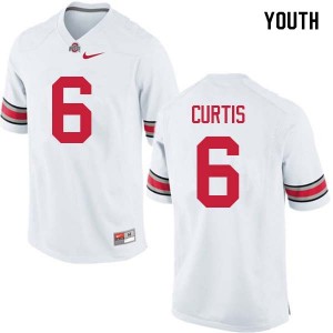 Youth Kory Curtis White Ohio State Football #6 Jersey 200353-109