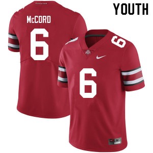 Youth Kyle McCord Red OSU Buckeyes Football #6 Jersey 998099-264