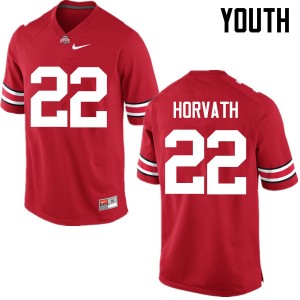 Youth Les Horvath Red OSU Buckeyes Football #22 Jersey 340447-335