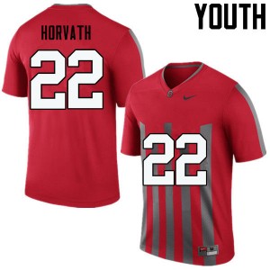Youth Les Horvath Throwback Ohio State Buckeyes Football #22 Jersey 516750-159