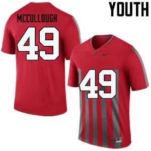 Youth Liam McCullough Throwback Ohio State Football #49 Jersey 999291-803