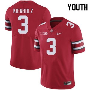 Youth Lincoln Kienholz Red OSU Buckeyes Football #3 Jersey 612783-958