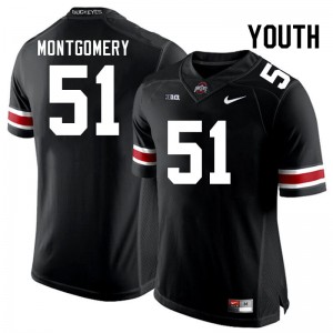 Youth Luke Montgomery Black OSU Football #51 Jersey 990196-433