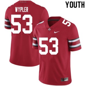 Youth Luke Wypler Red OSU Football #53 Jersey 540496-674