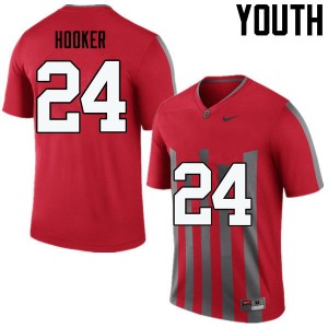 Youth Malik Hooker Throwback Ohio State Football #24 Jersey 358619-681