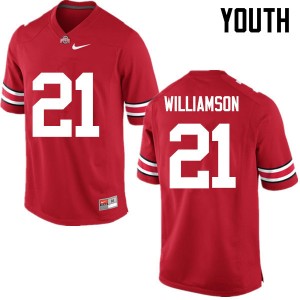 Youth Marcus Williamson Red Ohio State Football #21 Jersey 100559-889
