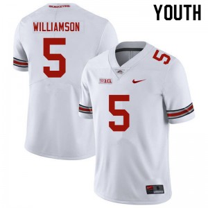 Youth Marcus Williamson White Ohio State Football #5 Jersey 859414-661