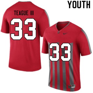 Youth Master Teague III Retro OSU Buckeyes Football #33 Jersey 614238-657
