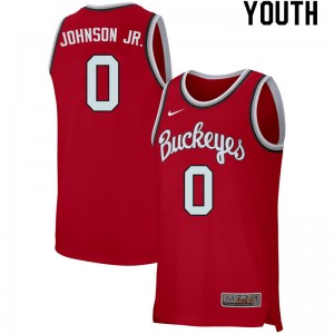 Youth Meechie Johnson Jr. Retro Scarlet OSU Basketball #0 Jersey 616456-988