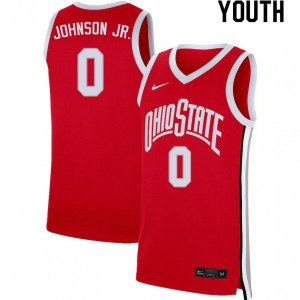Youth Meechie Johnson Jr. Scarlet Ohio State Buckeyes Basketball #0 Jersey 253030-456