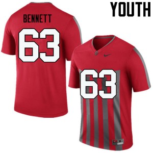 Youth Michael Bennett Throwback Ohio State Buckeyes Football #63 Jersey 156290-879