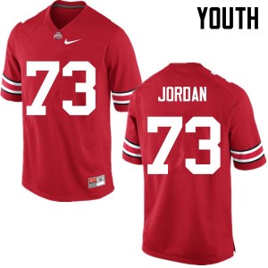 Youth Michael Jordan Red Ohio State Buckeyes Football #73 Jersey 177840-827